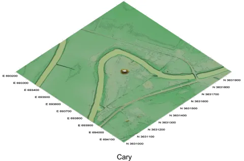 Relief map of Cary Mound
