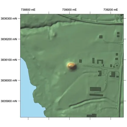Relief Map of Evansville Mound