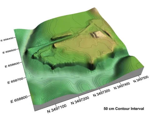 Relief map of Foster Mound