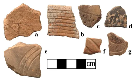Artifacts associated with Lessley Mound
