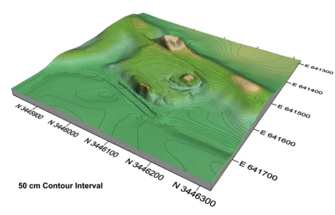 Relief map of Smith Creek Mounds